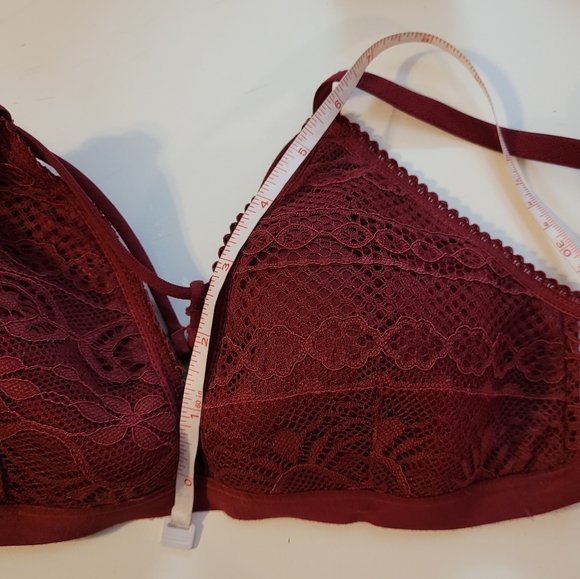 Front Cage Weave Merlot Bralette - Picture 7 of 11